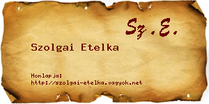 Szolgai Etelka névjegykártya